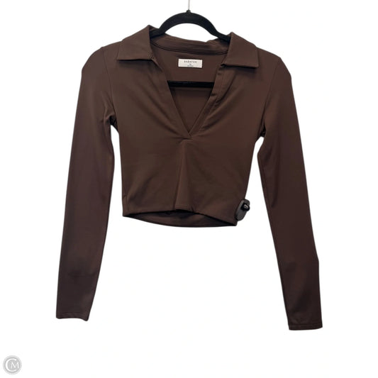 Top Long Sleeve Designer By Babaton In Brown, Size: Xs