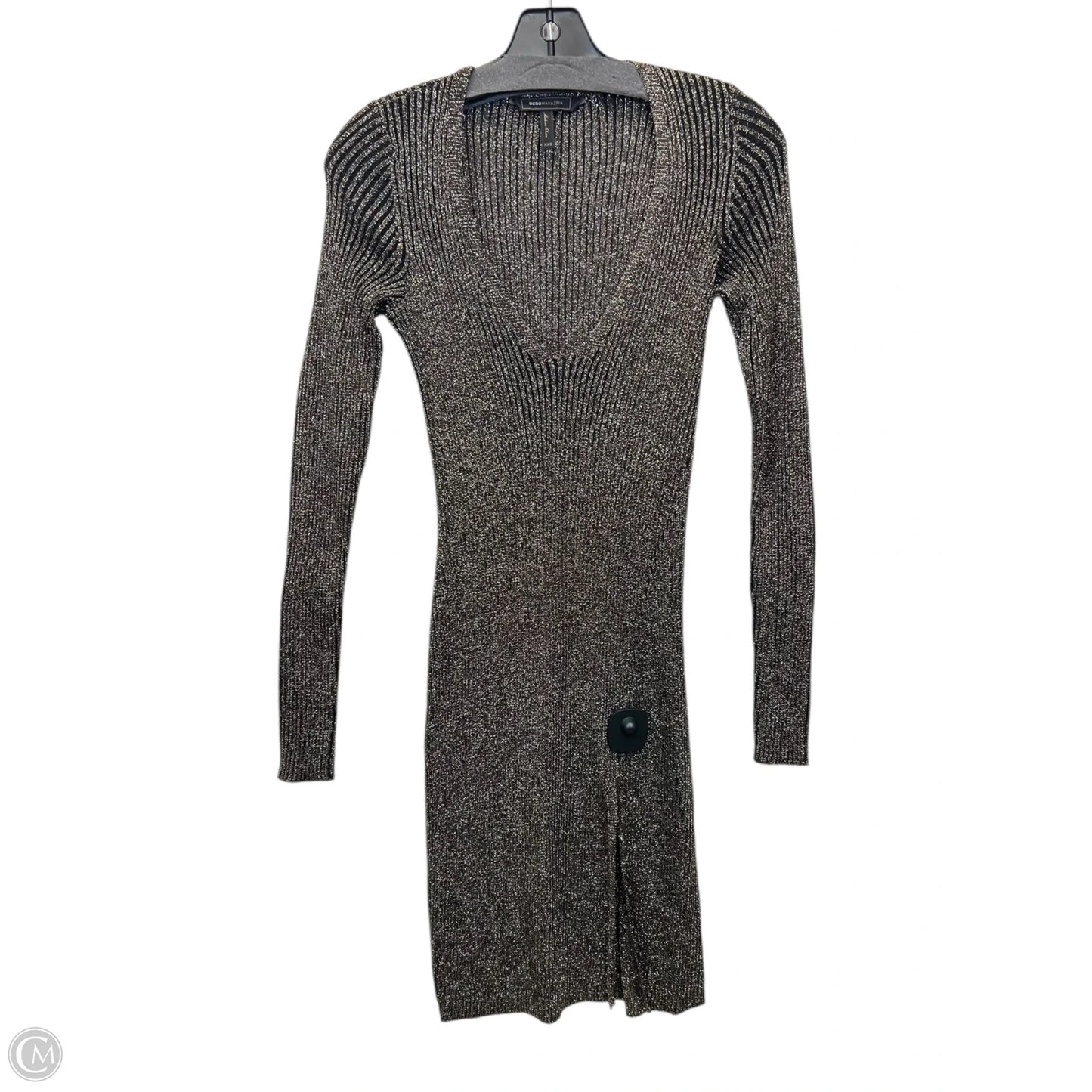 Dress Designer By Bcbgmaxazria In Gold, Size: Xxs