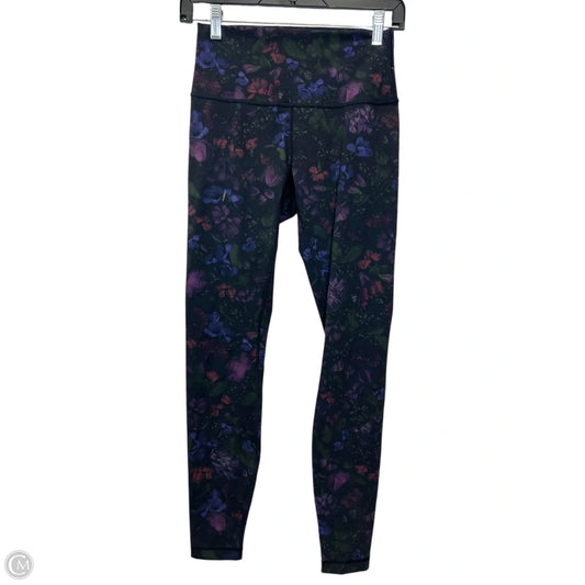 Athletic Leggings By Lululemon In Floral Print, Size: 6
