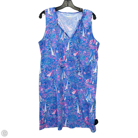 Dress Casual Midi By Lilly Pulitzer In Pink & Purple, Size: L