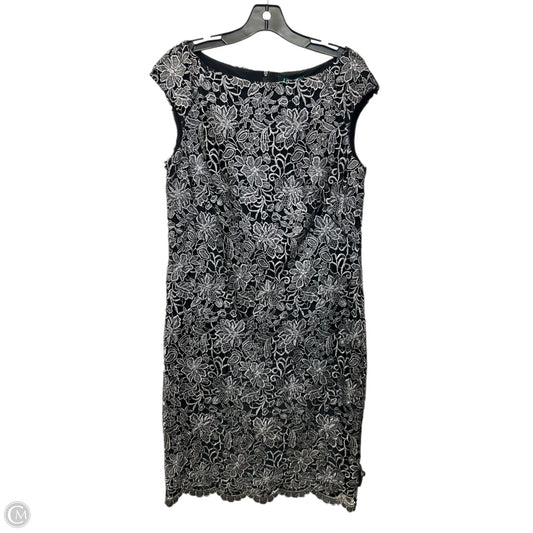 Dress Party Midi By Ralph Lauren In Black & Grey, Size: M