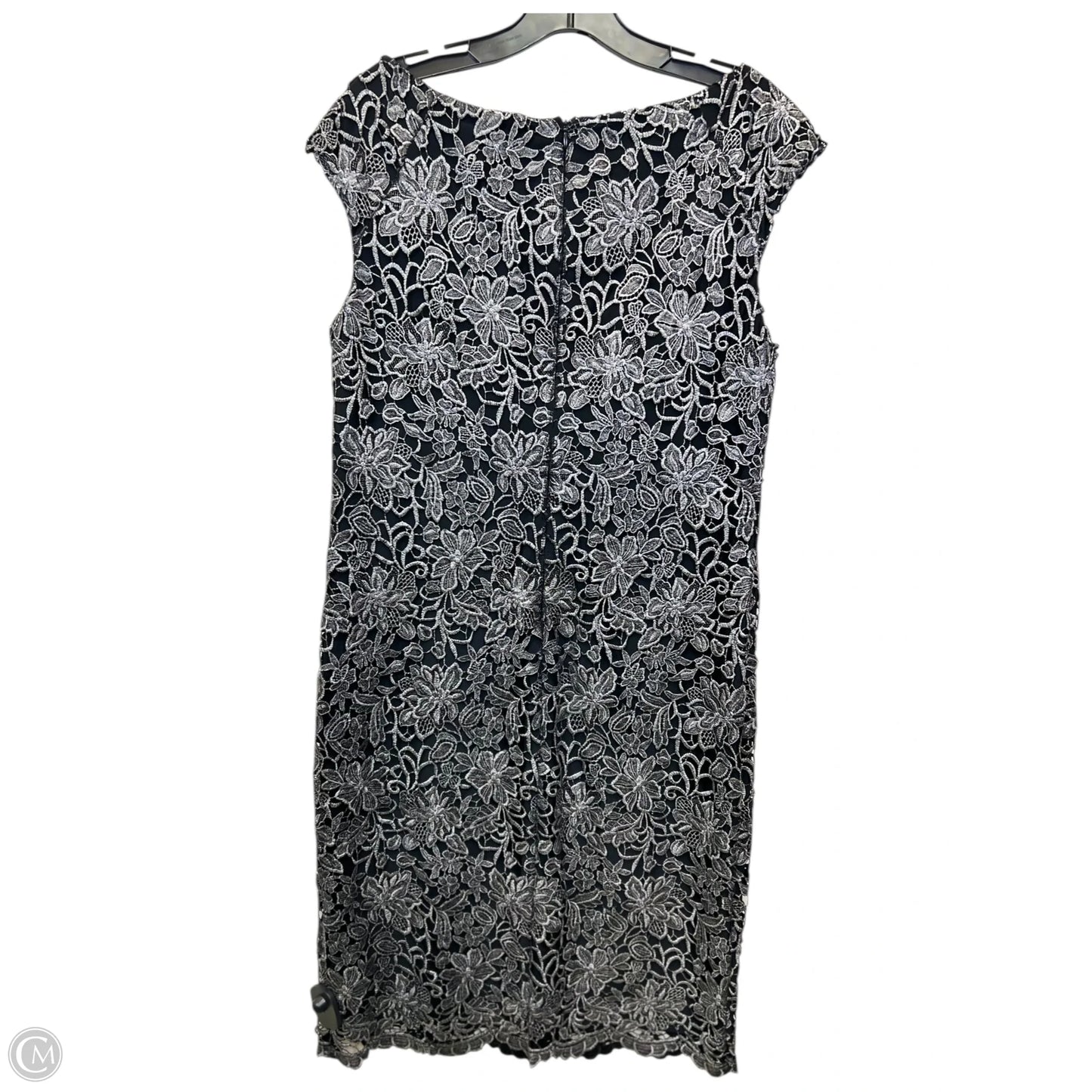 Dress Party Midi By Ralph Lauren In Black & Grey, Size: M