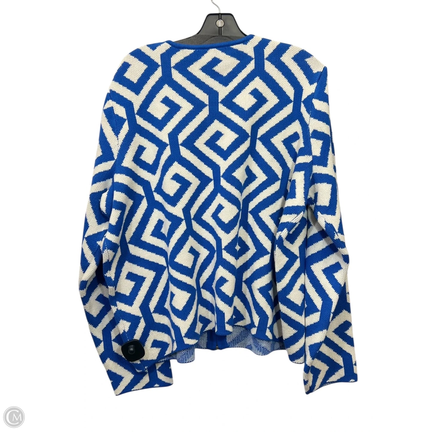 Blazer Designer By Boden In Blue & Cream, Size: Xl