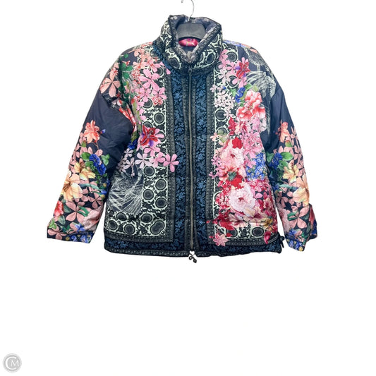 Coat Reversible Designer By Johnny Was In Floral Print, Size: Xl
