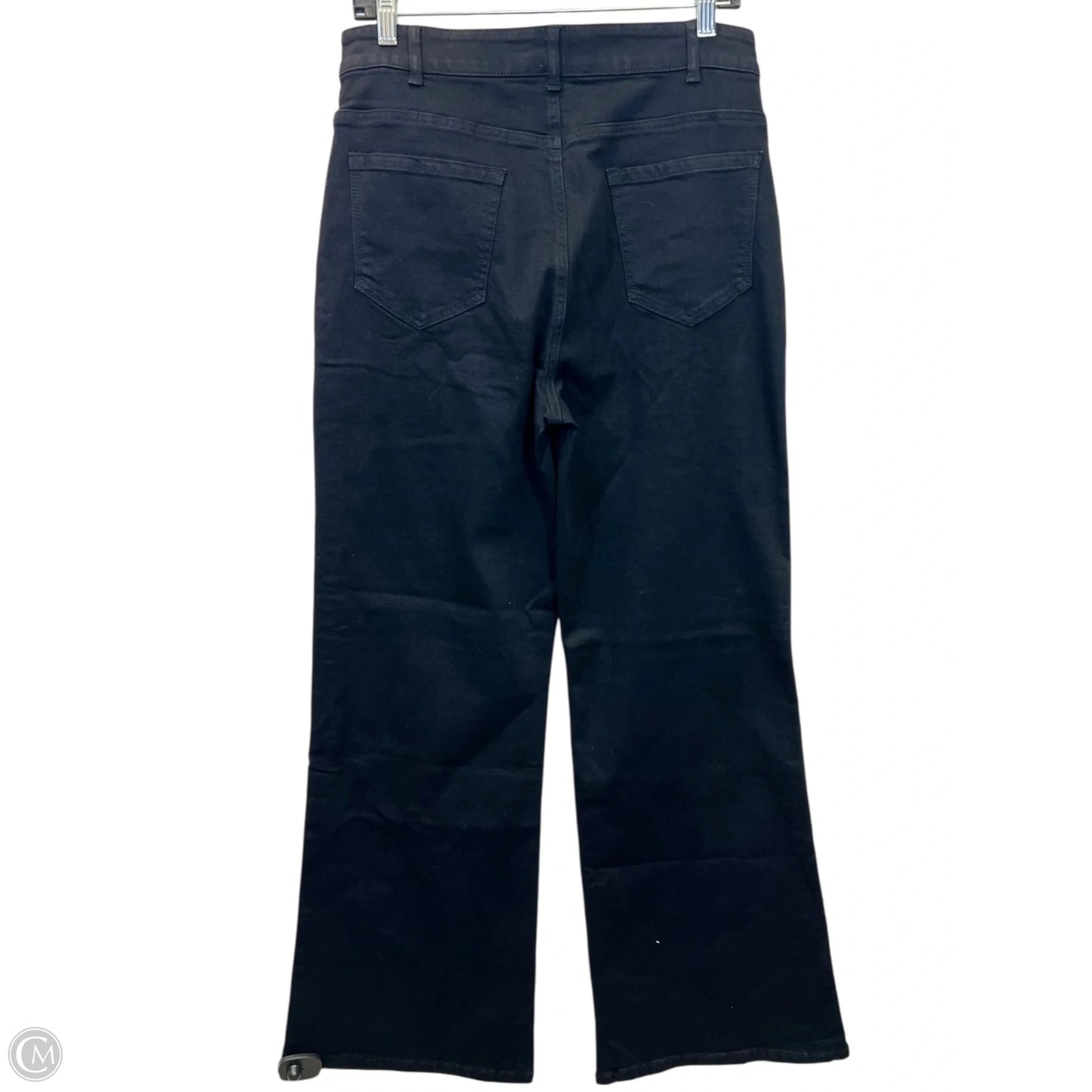 Jeans Straight By Boston Proper In Black Denim, Size: 14