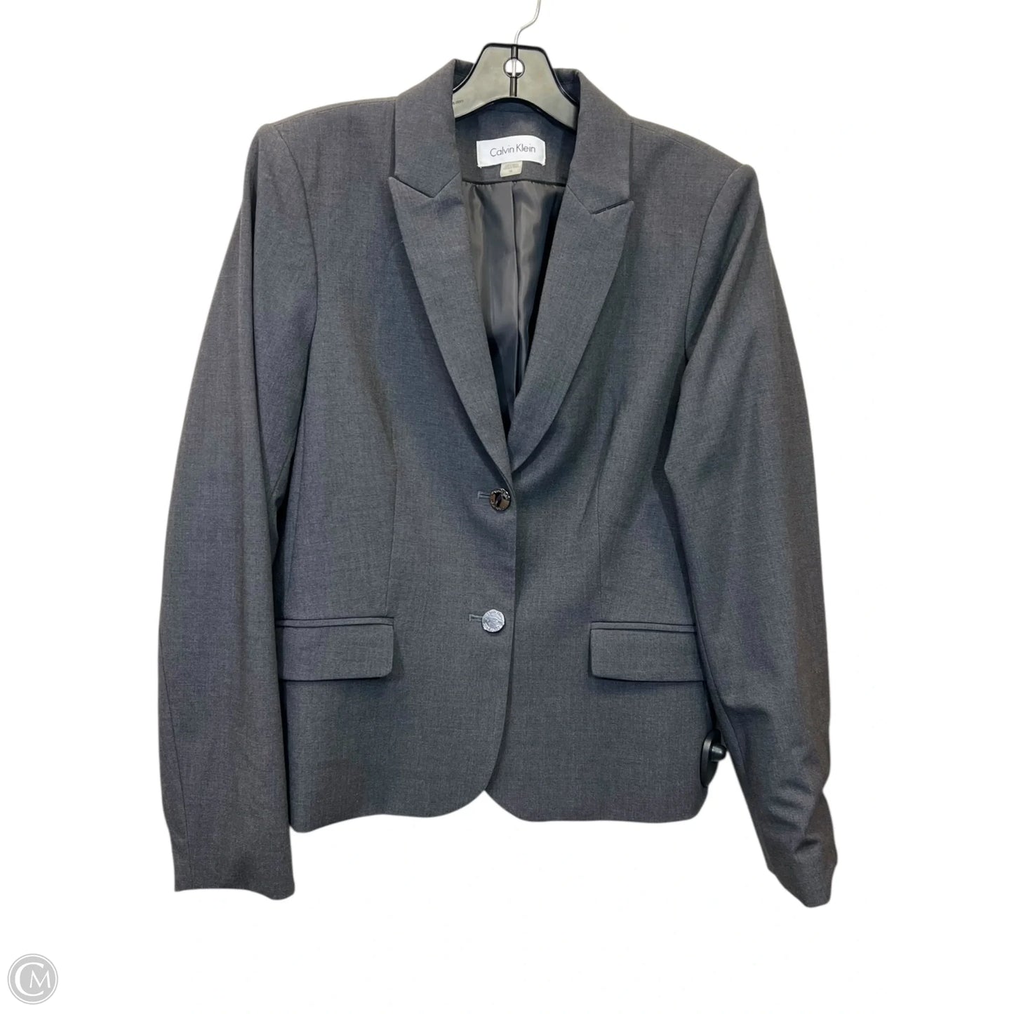 Blazer By Calvin Klein In Grey, Size: M