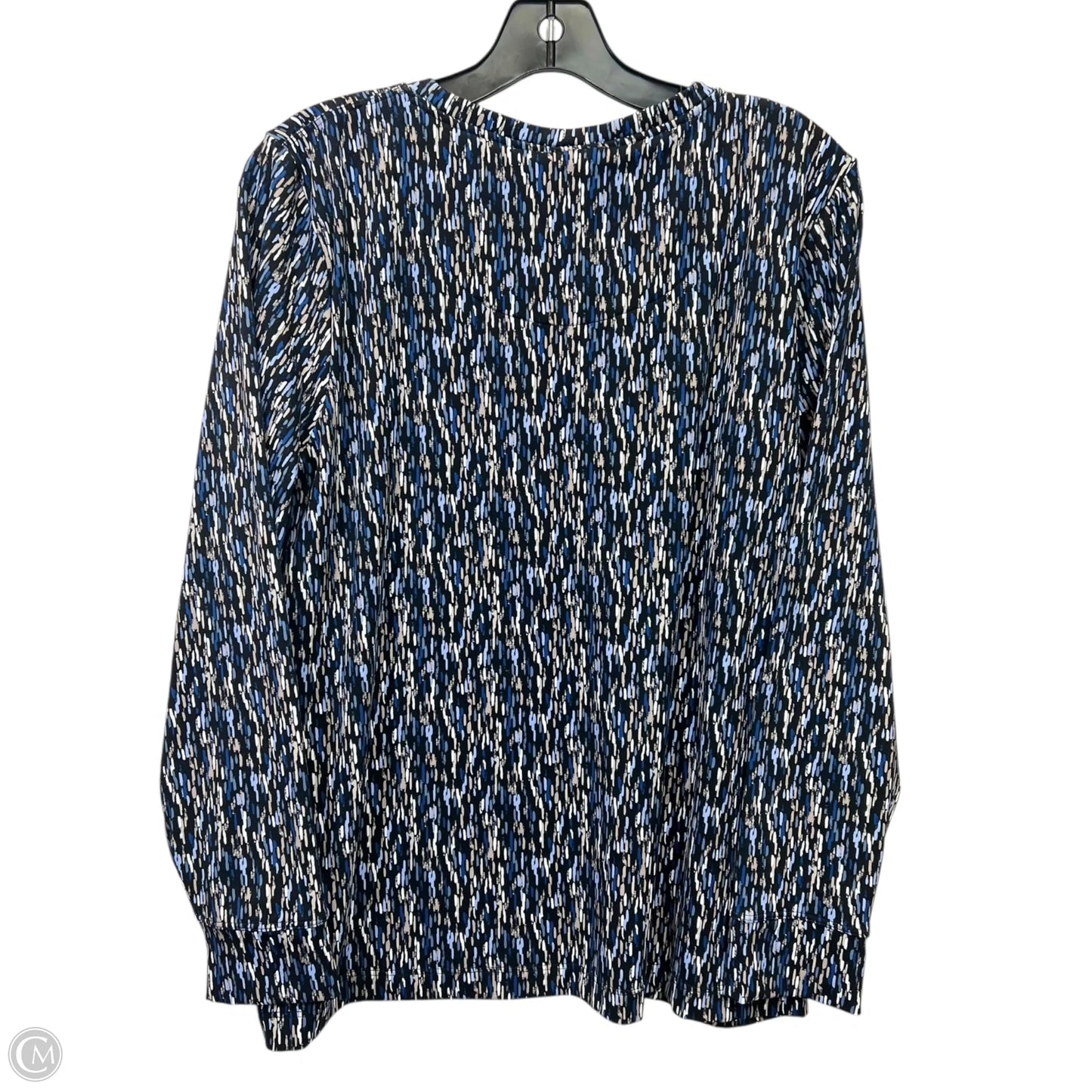 Top Long Sleeve By Chicos In Blue & Brown, Size: L