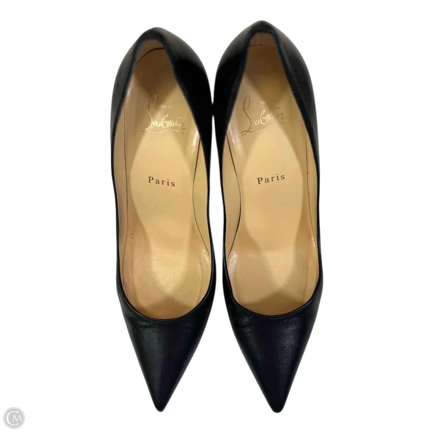 Shoes Luxury Designer By Christian Louboutin In Black, Size: 9