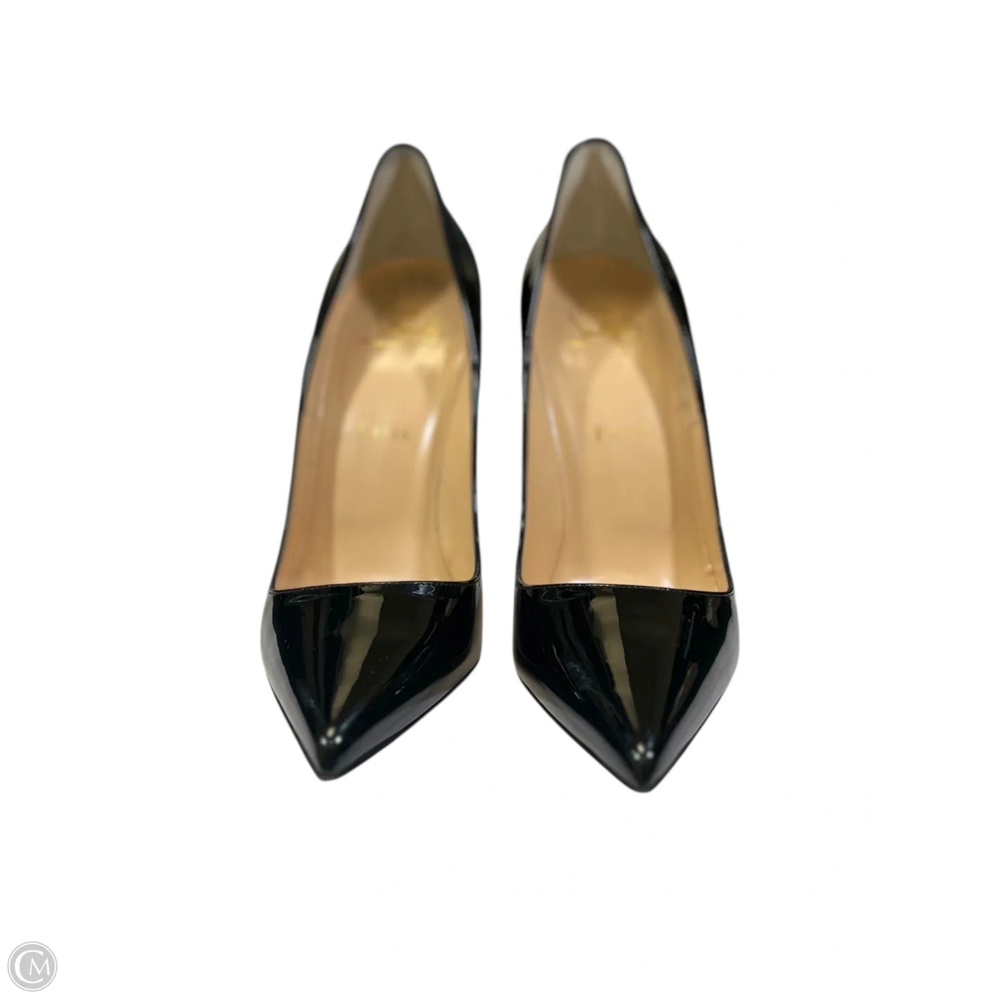 Shoes Luxury Designer By Christian Louboutin In Black, Size: 9.5