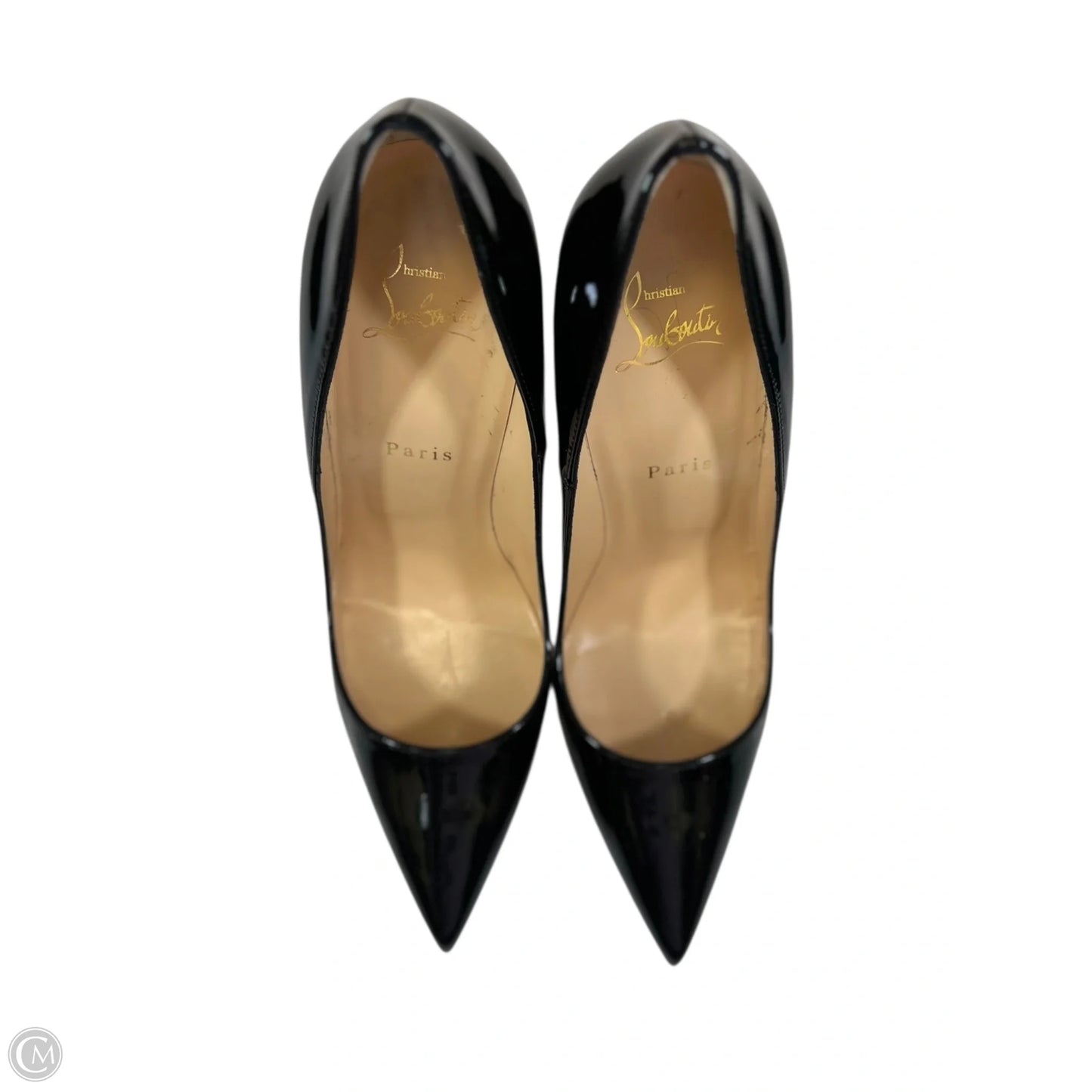 Shoes Luxury Designer By Christian Louboutin In Black, Size: 9.5