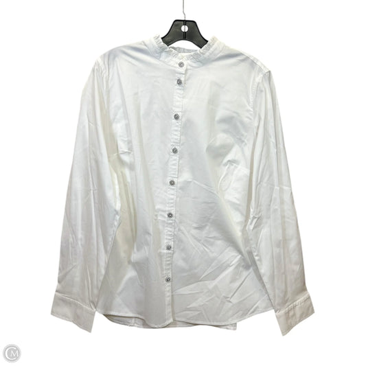 Top Long Sleeve By J. Crew In White, Size: Xl