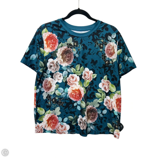 Top Short Sleeve Designer By Johnny Was In Floral Print, Size: S