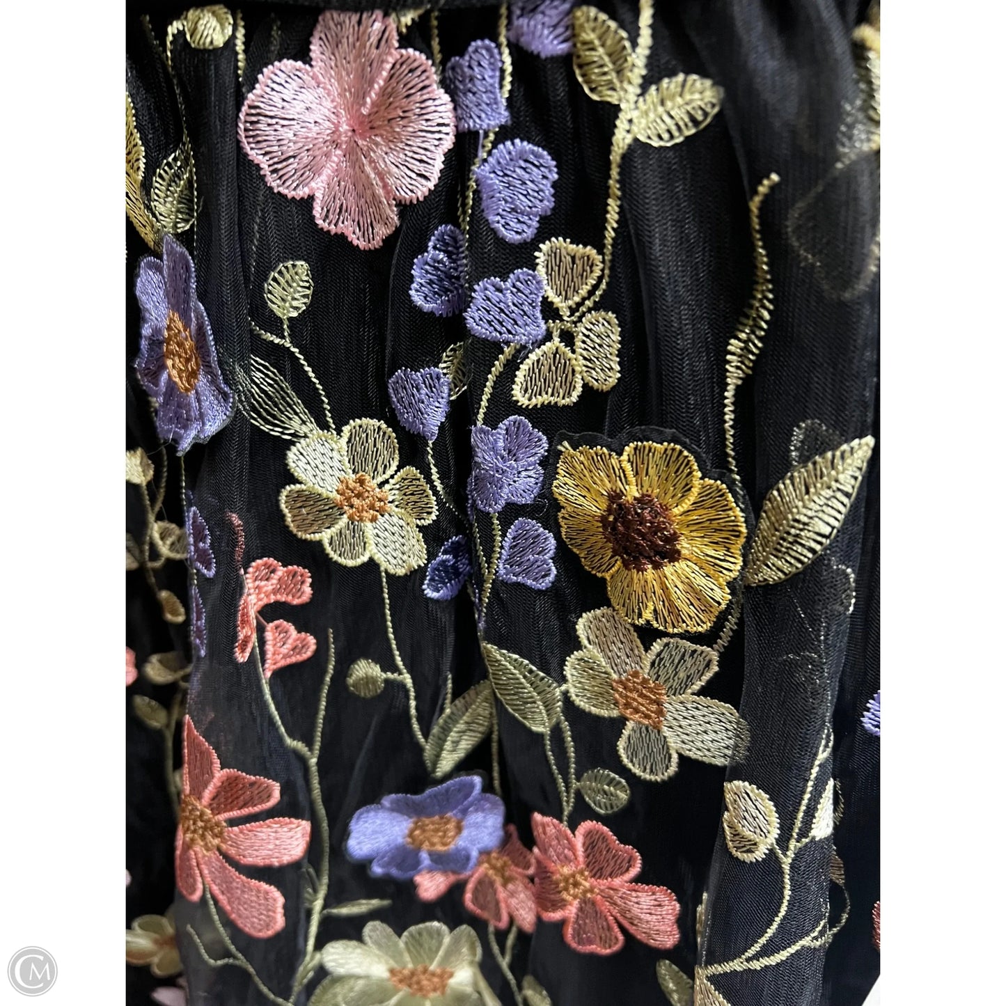Dress Designer By Mac Duggal In Floral Print, Size: Xl