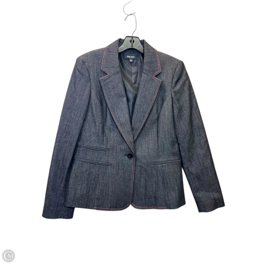 Blazer By Nine West In Black Denim, Size: M