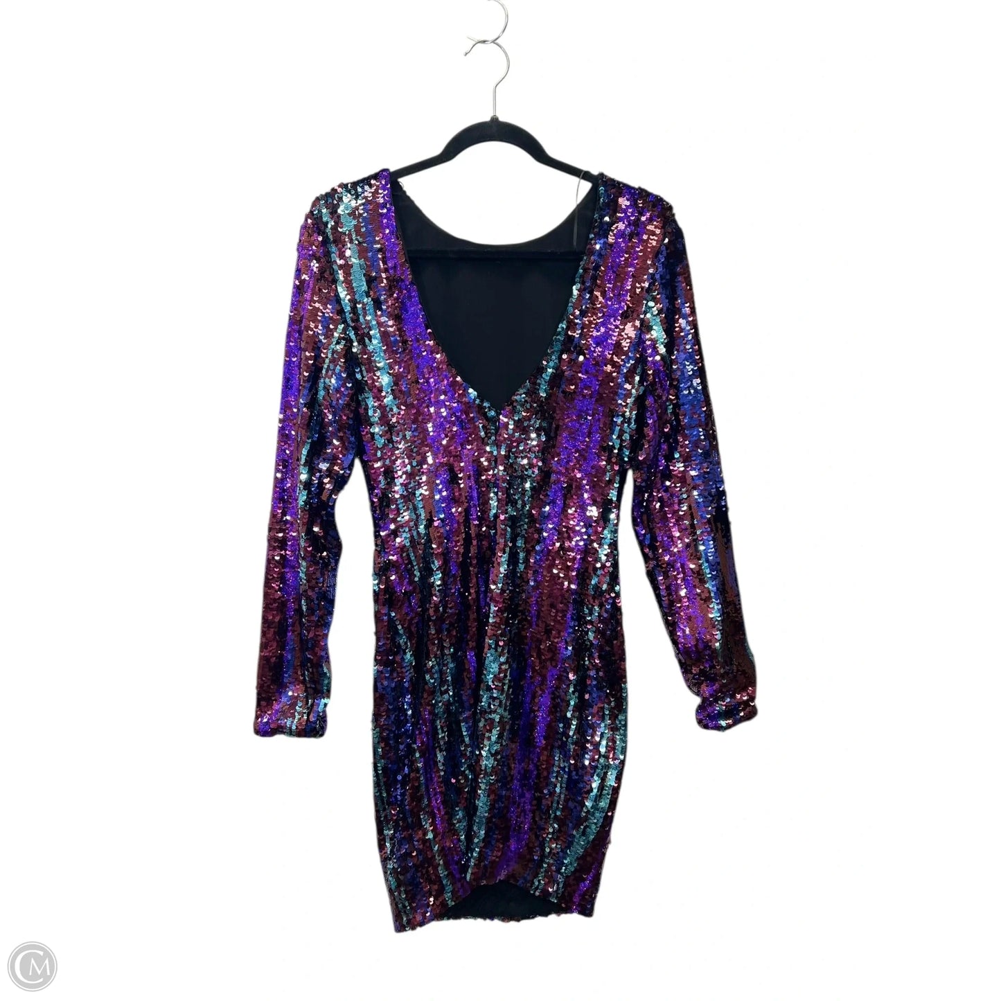Dress Designer By Dress The Population In Blue & Purple, Size: M