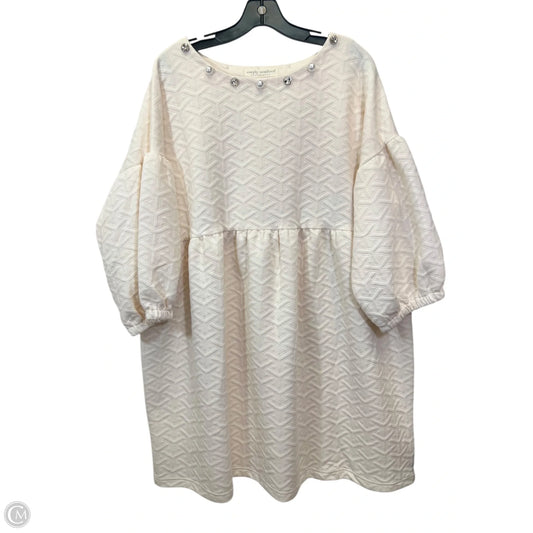 Dress Casual Short By Simply Southern In Cream, Size: Xl