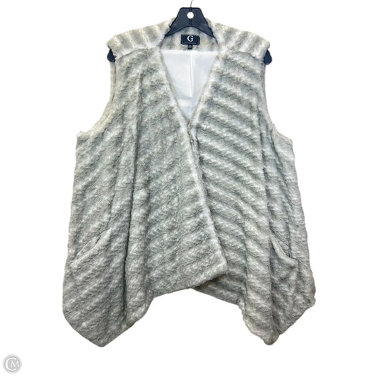 Vest Faux Fur & Sherpa By G By Giuliana In Grey, Size: Xl