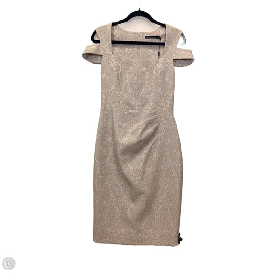 Dress Designer By Karen Millen In Tan & White, Size: M
