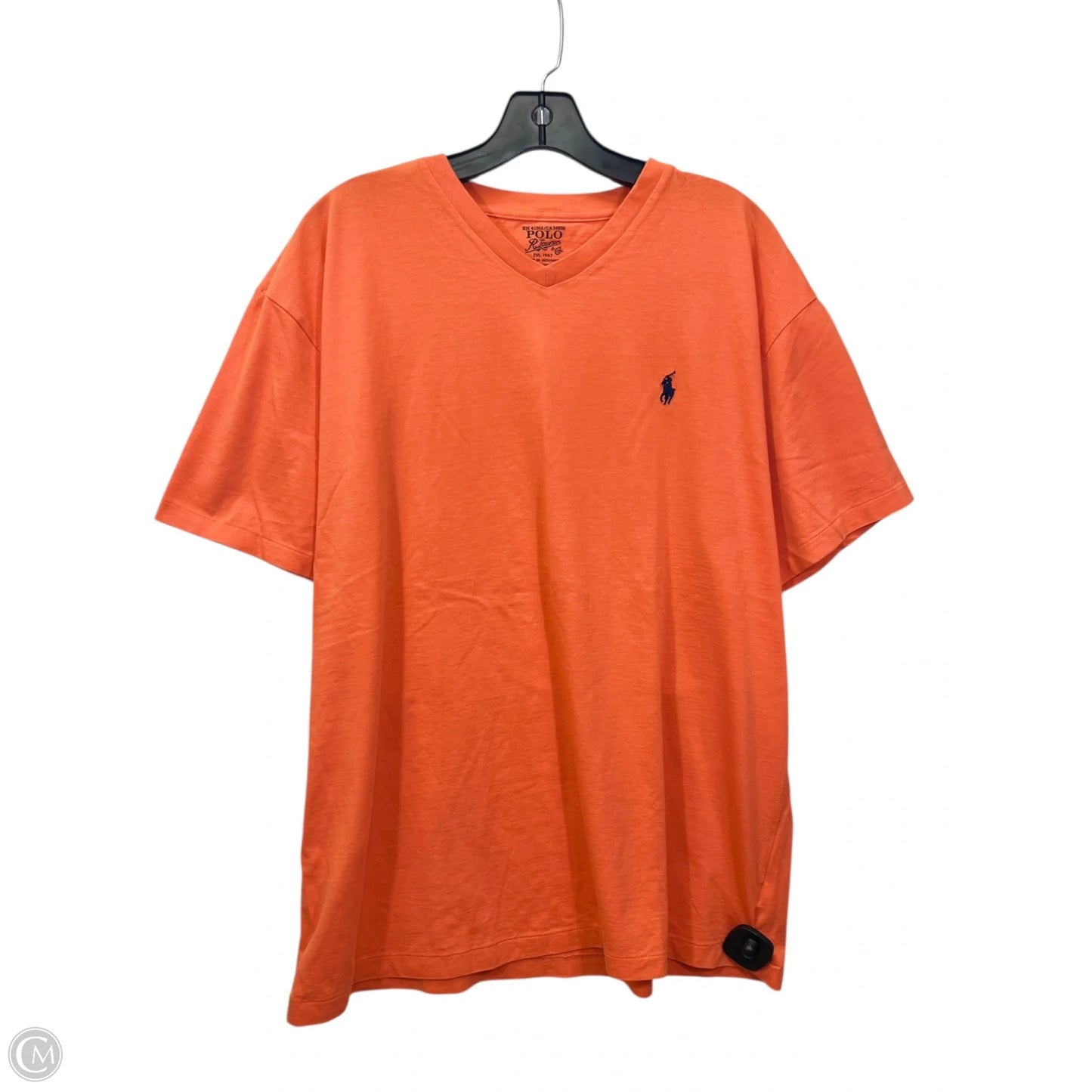 Top Short Sleeve By Polo Ralph Lauren In Orange, Size: Xl