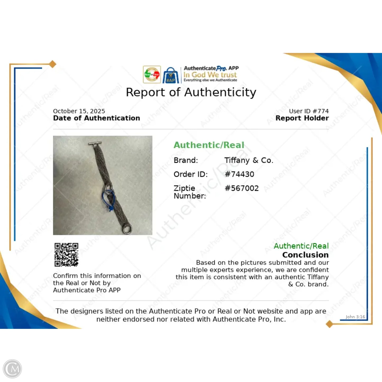 Bracelet Luxury Designer By Tiffany And Company