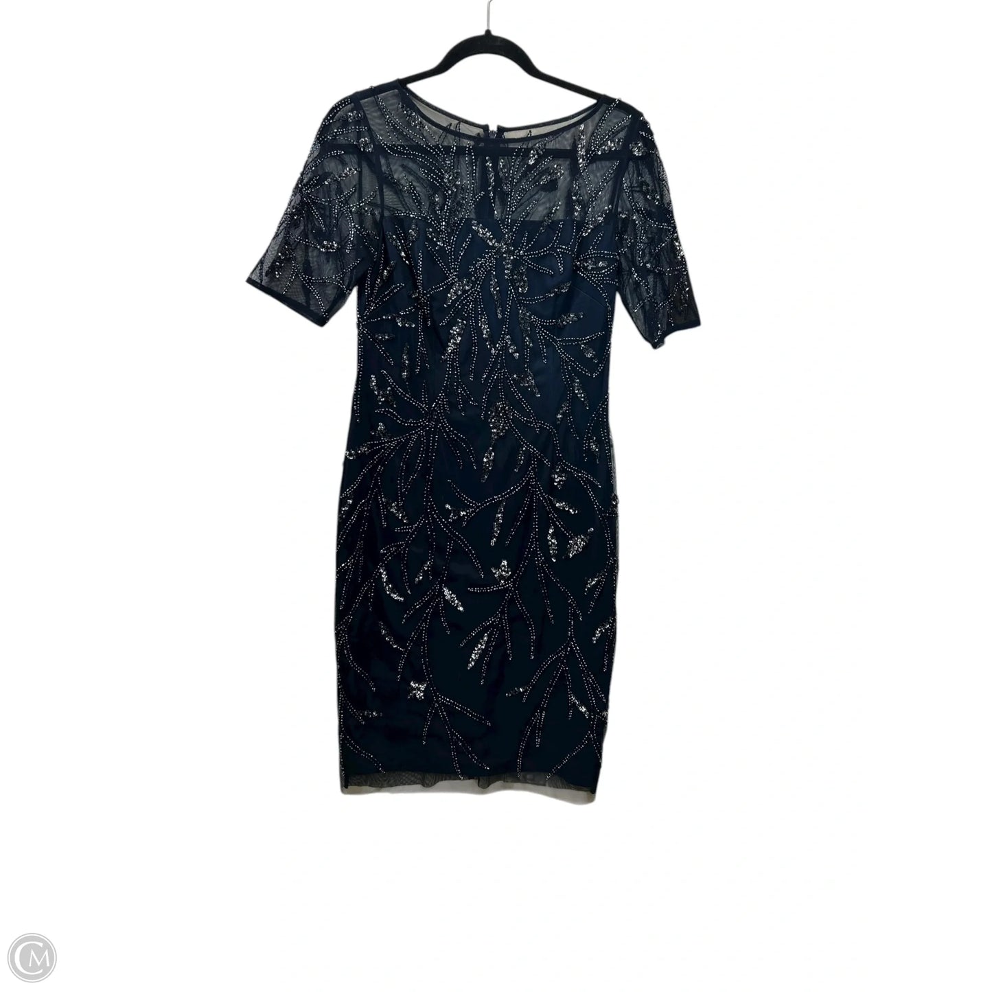 Dress Designer By Adrianna Papell In Navy, Size: S