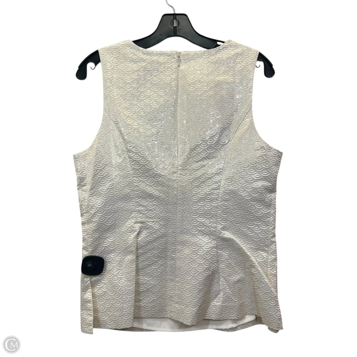 Top Sleeveless By Lilly Pulitzer In Gold & White, Size: M