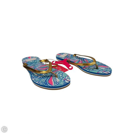 Sandals Flip Flops By Lilly Pulitzer In Multi-colored, Size: 8