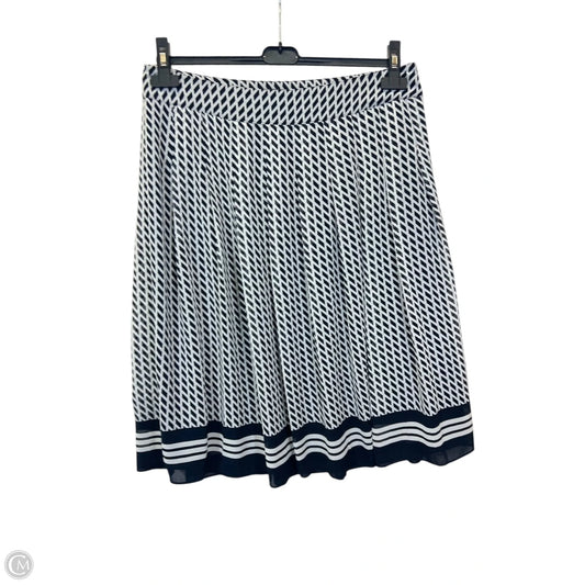 Skirt Midi By Talbots In Blue & White, Size: L