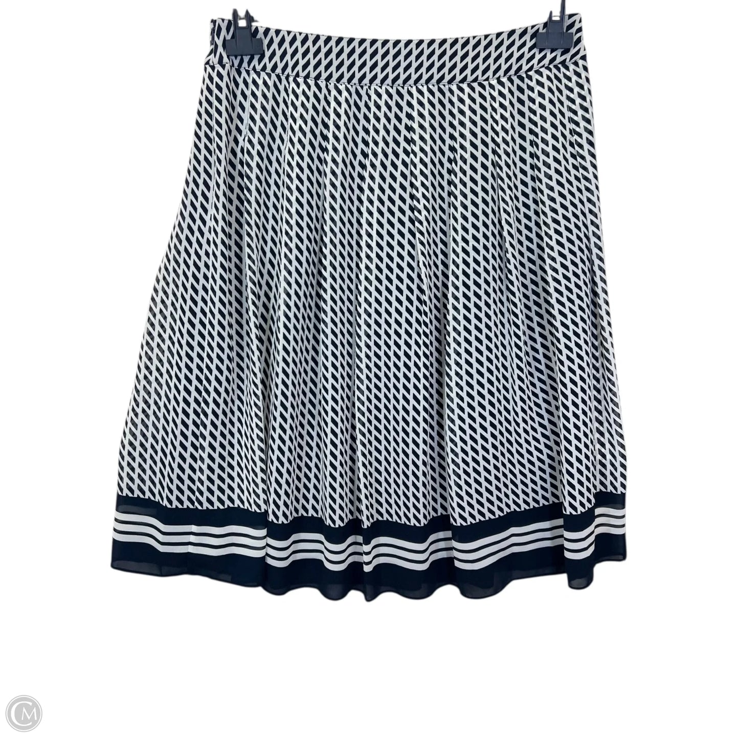 Skirt Midi By Talbots In Blue & White, Size: L