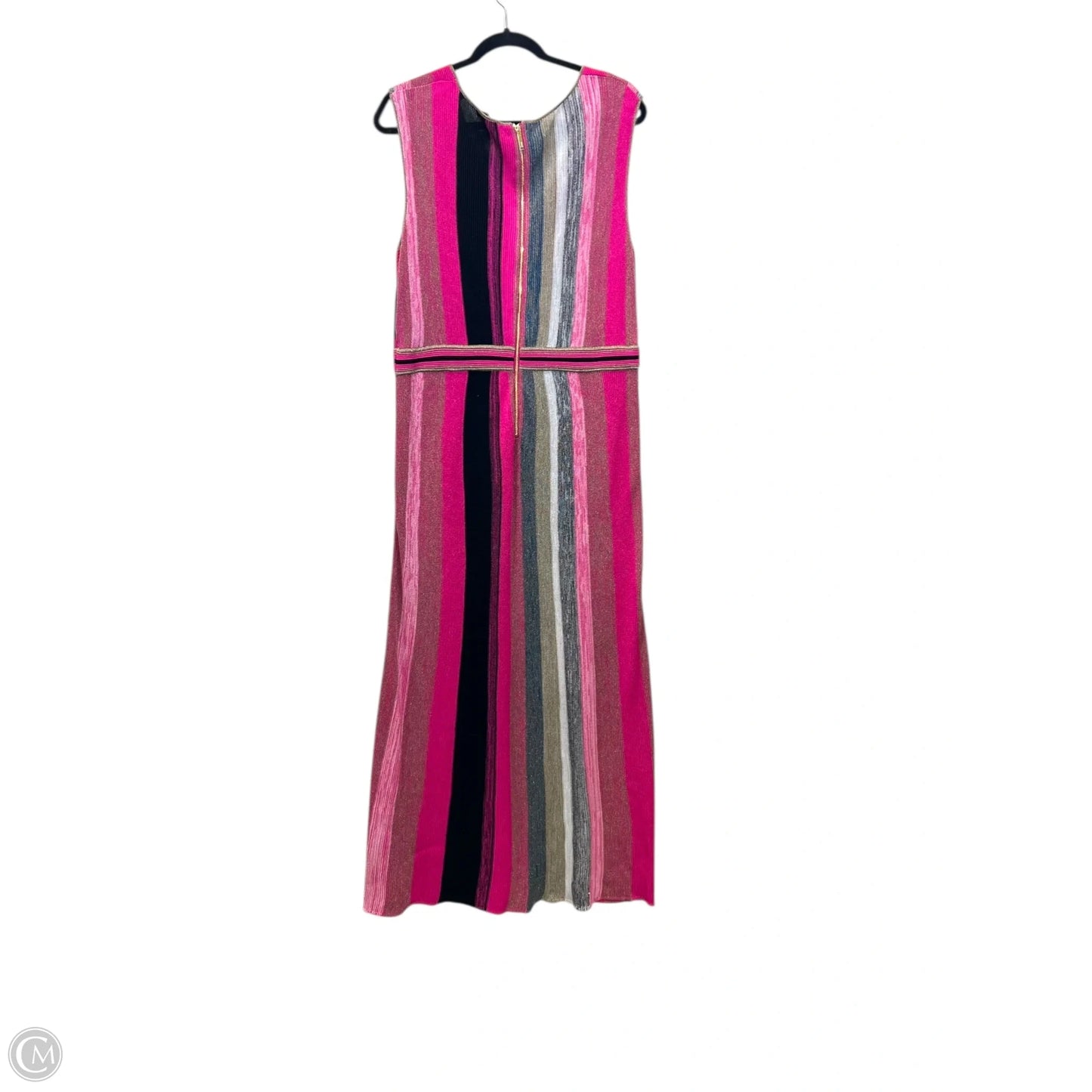 Dress Designer By Ted Baker In Black & Pink, Size: L