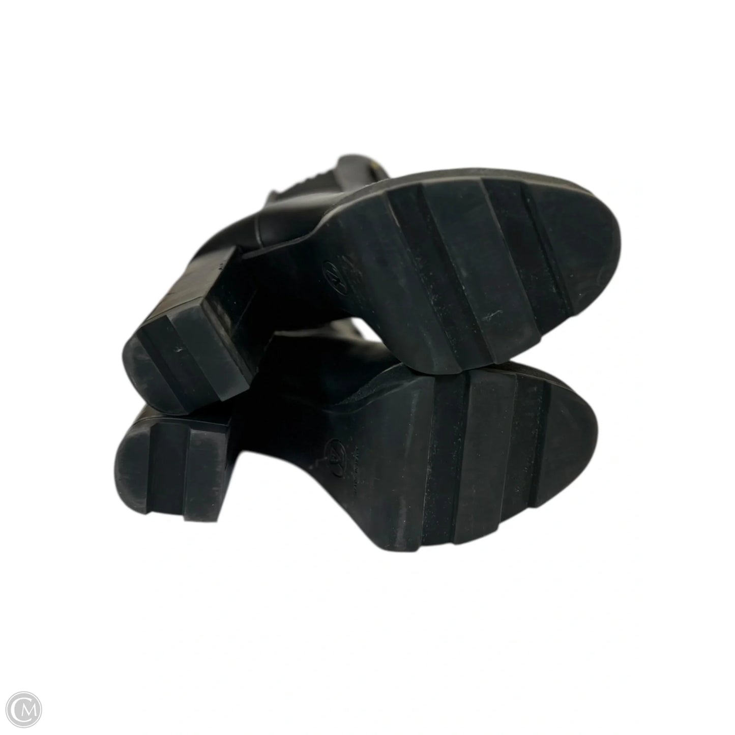 Boots Luxury Designer By Louis Vuitton In Black & Brown, Size: 8