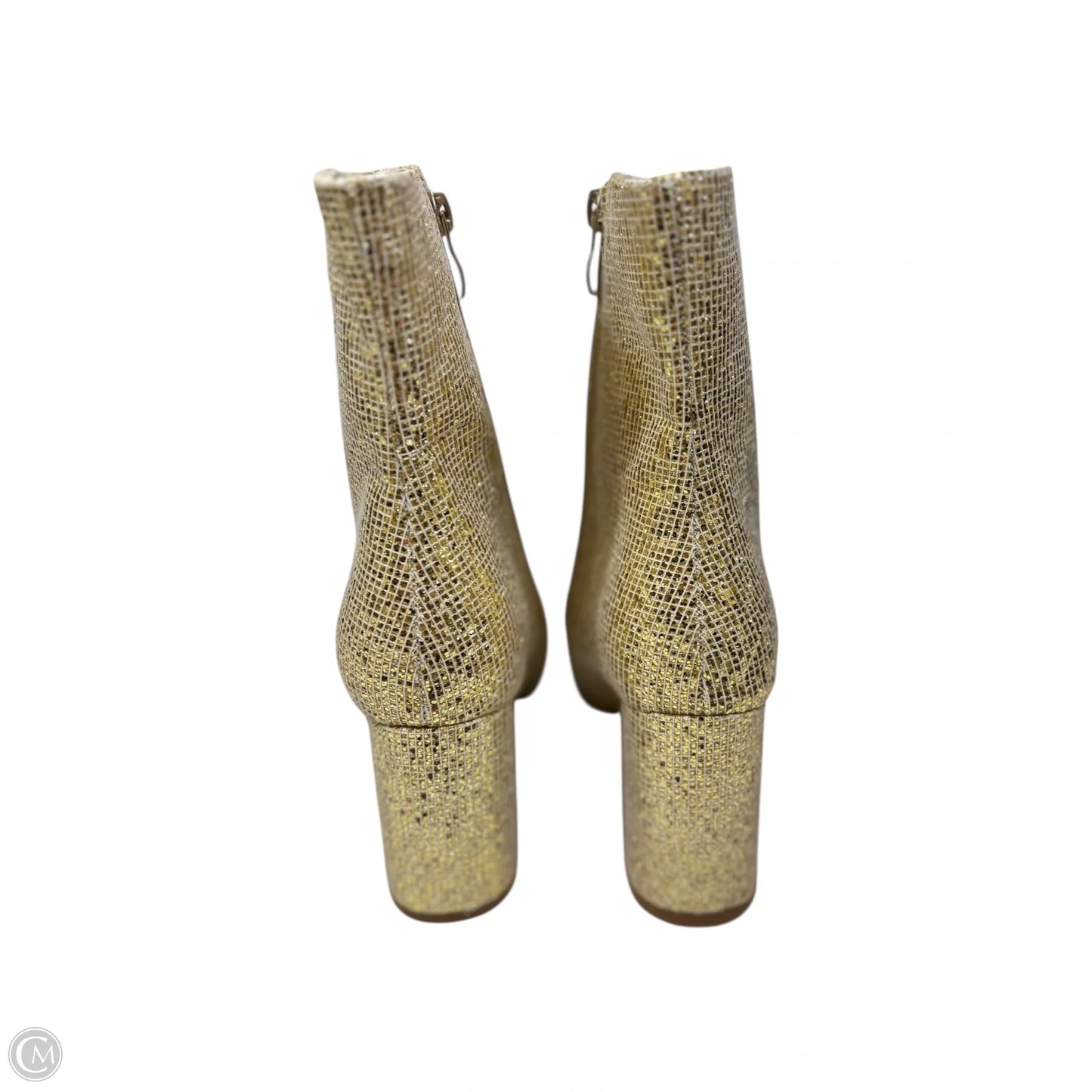Boots Ankle Heels By Clothes Mentor In Gold, Size: 5