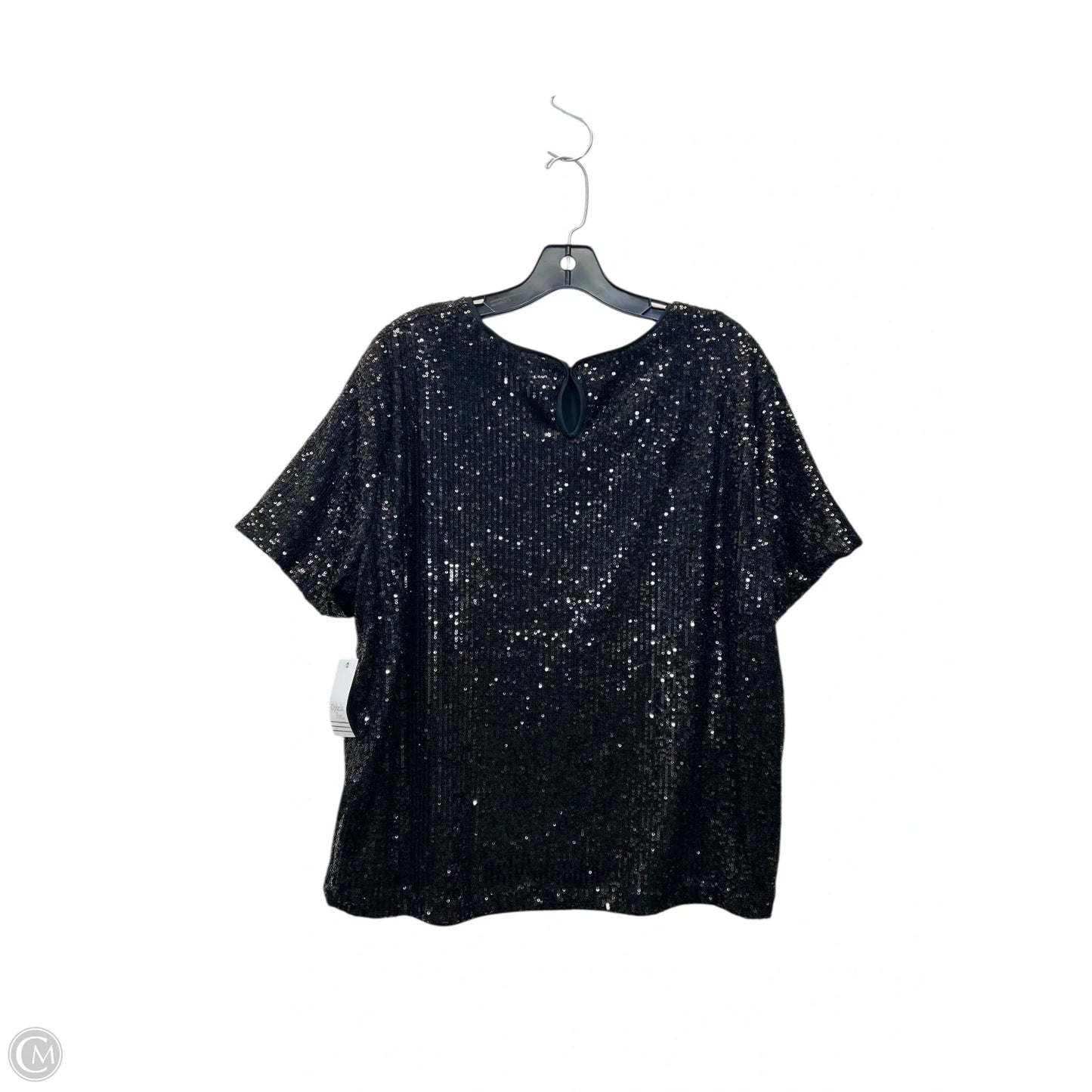 Top Short Sleeve By Ophelia Roe In Black, Size: 1x