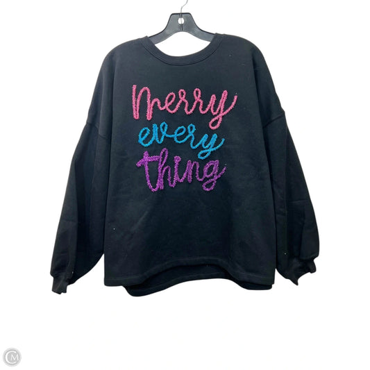 Sweatshirt Crewneck By State Of Mine In Black, Size: Xl