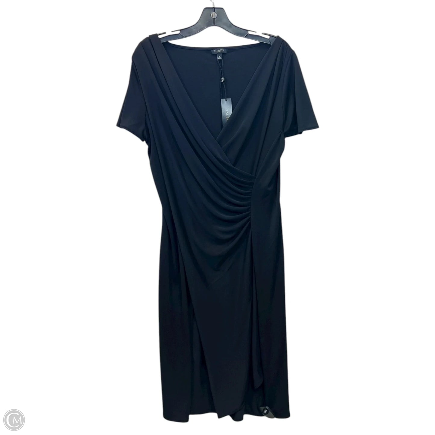 Dress Casual Midi By Talbots In Black, Size: 1x