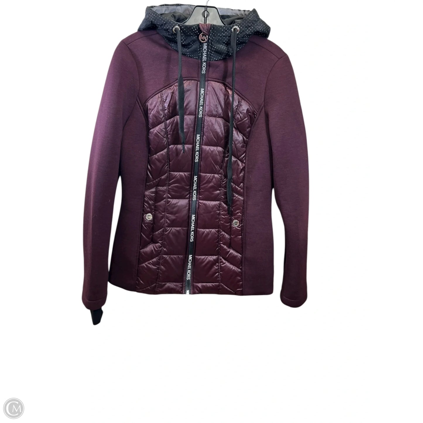 Jacket Puffer & Quilted By Michael By Michael Kors In Maroon, Size: Xs