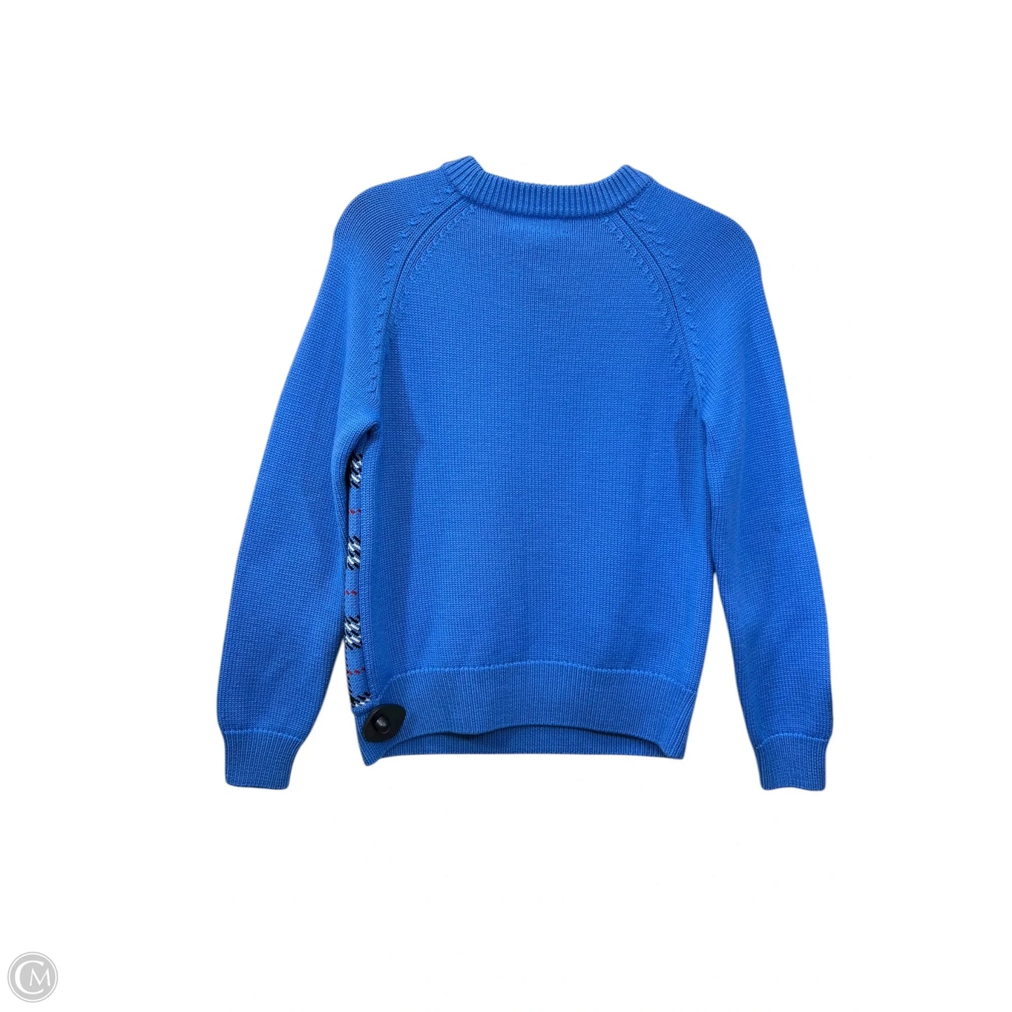 Sweater Luxury Designer By Burberry In Blue & Red & White, Size: S