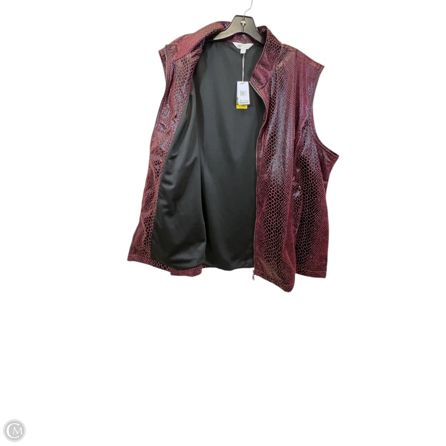 Vest By Monterey Club In Maroon, Size: Xxl