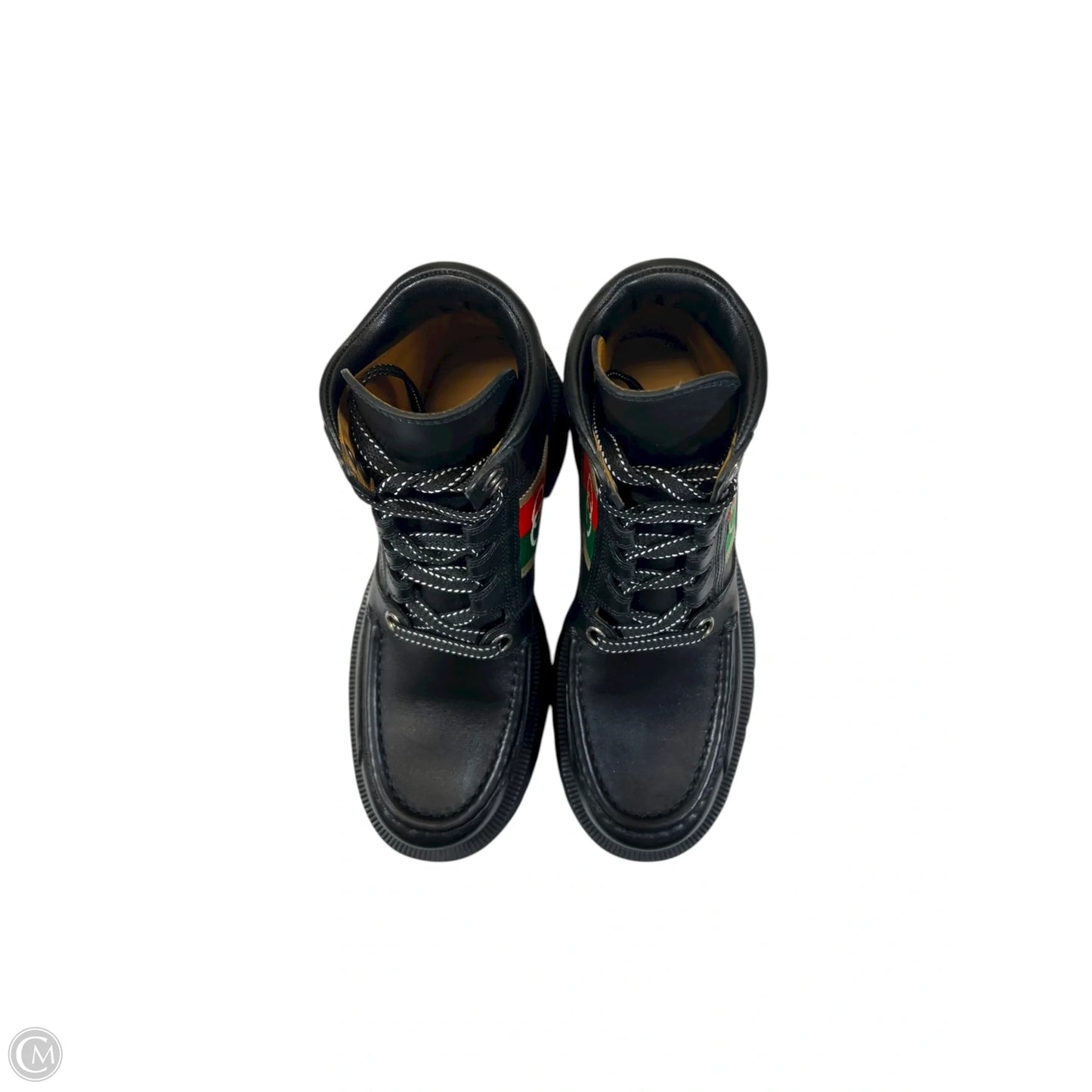 Boots Luxury Designer By Gucci In Black, Size: 6.5