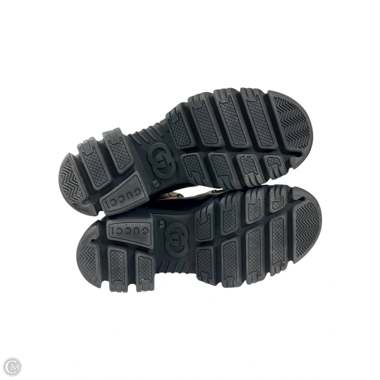 Boots Luxury Designer By Gucci In Black, Size: 6.5