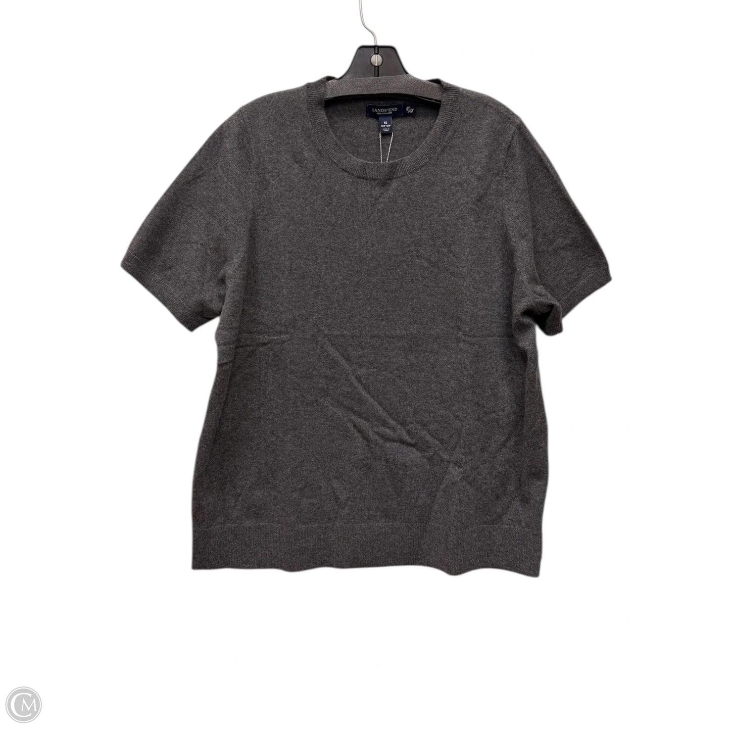 Sweater Cashmere By Lands End In Grey, Size: 1x