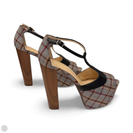 Shoes Heels Platform By Jessica Simpson In Plaid Pattern, Size: 10.5