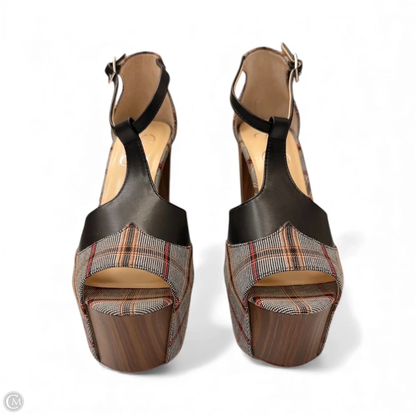 Shoes Heels Platform By Jessica Simpson In Plaid Pattern, Size: 10.5