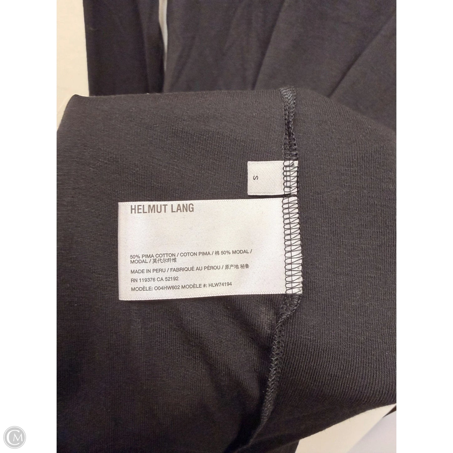 Dress Designer By Helmut Lang In Black, Size: S