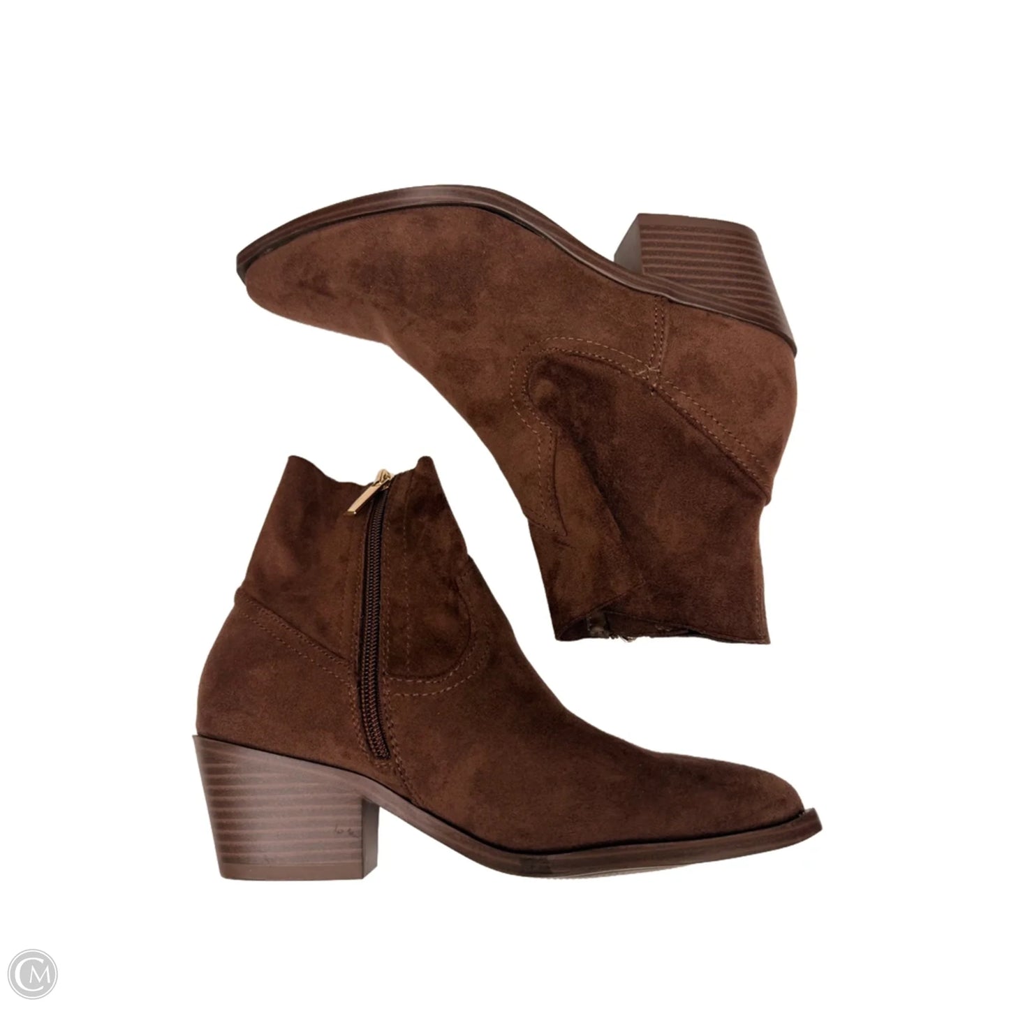 Boots Ankle Heels By Steve Madden In Brown, Size: 6