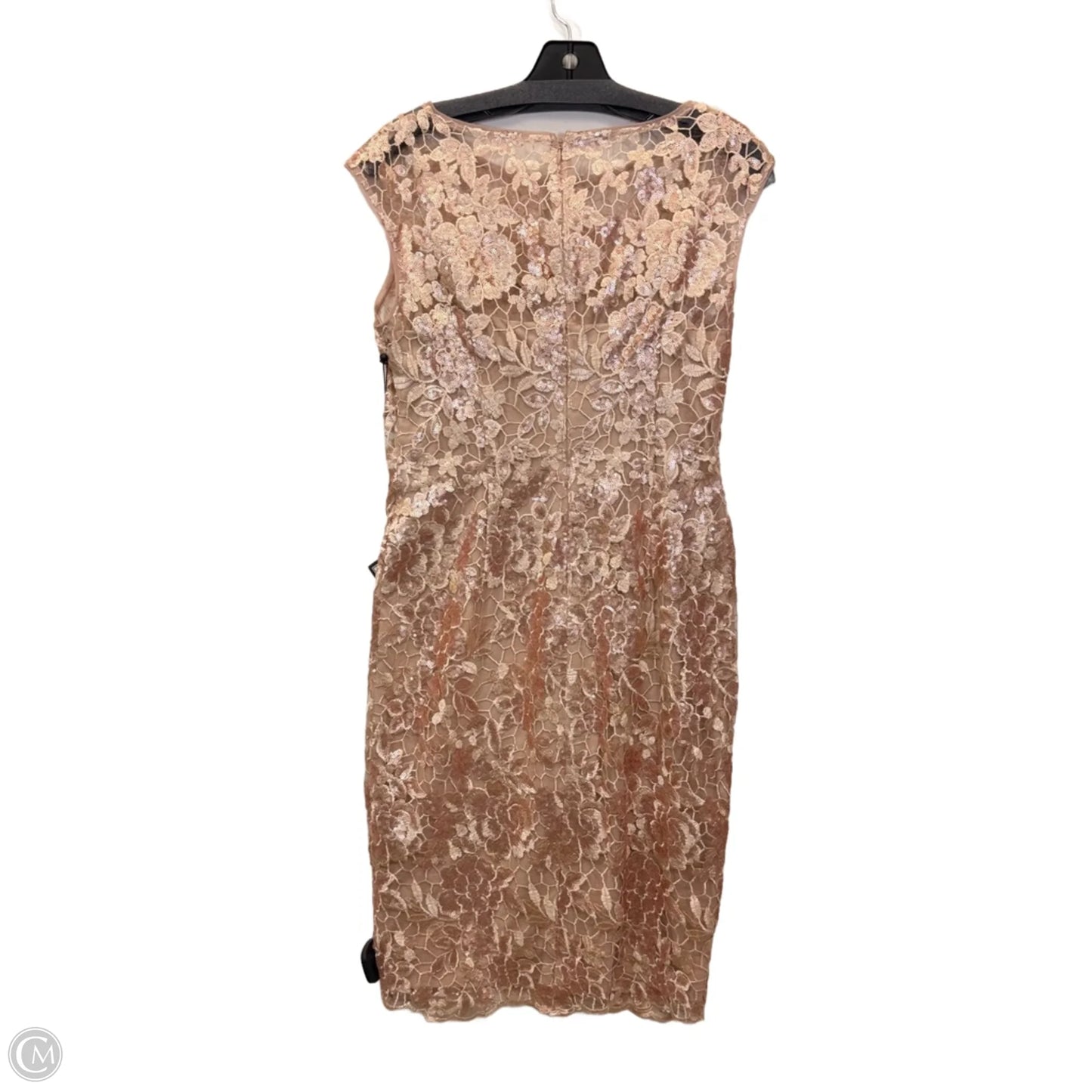 Dress Party Midi By Adrianna Papell In Rose Gold, Size: S