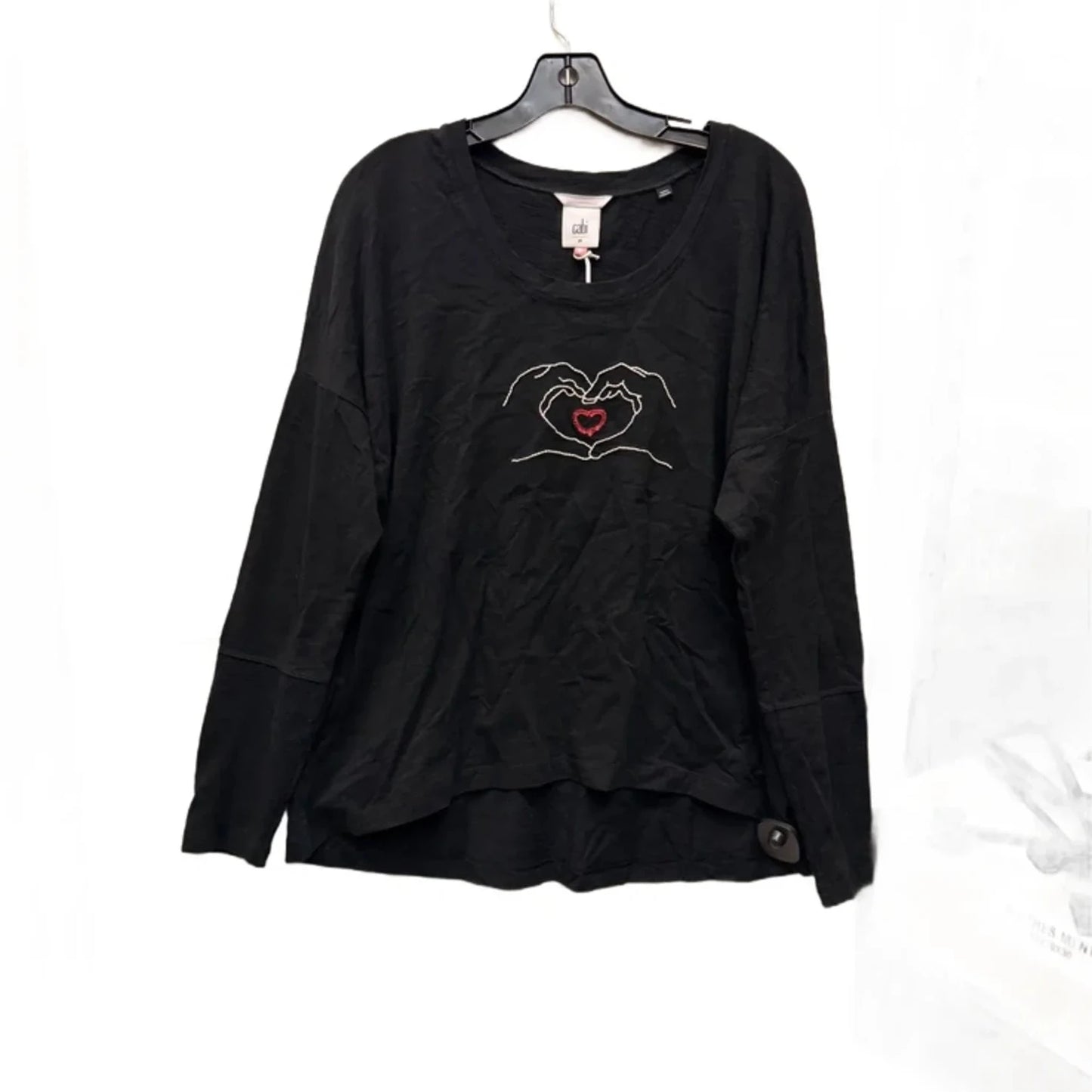 Top Long Sleeve By Cabi In Black, Size: M