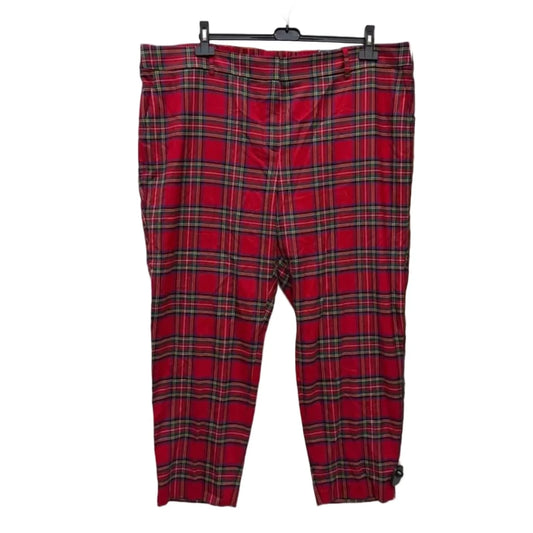 Pants Cropped By Talbots In Plaid Pattern, Size: 22W