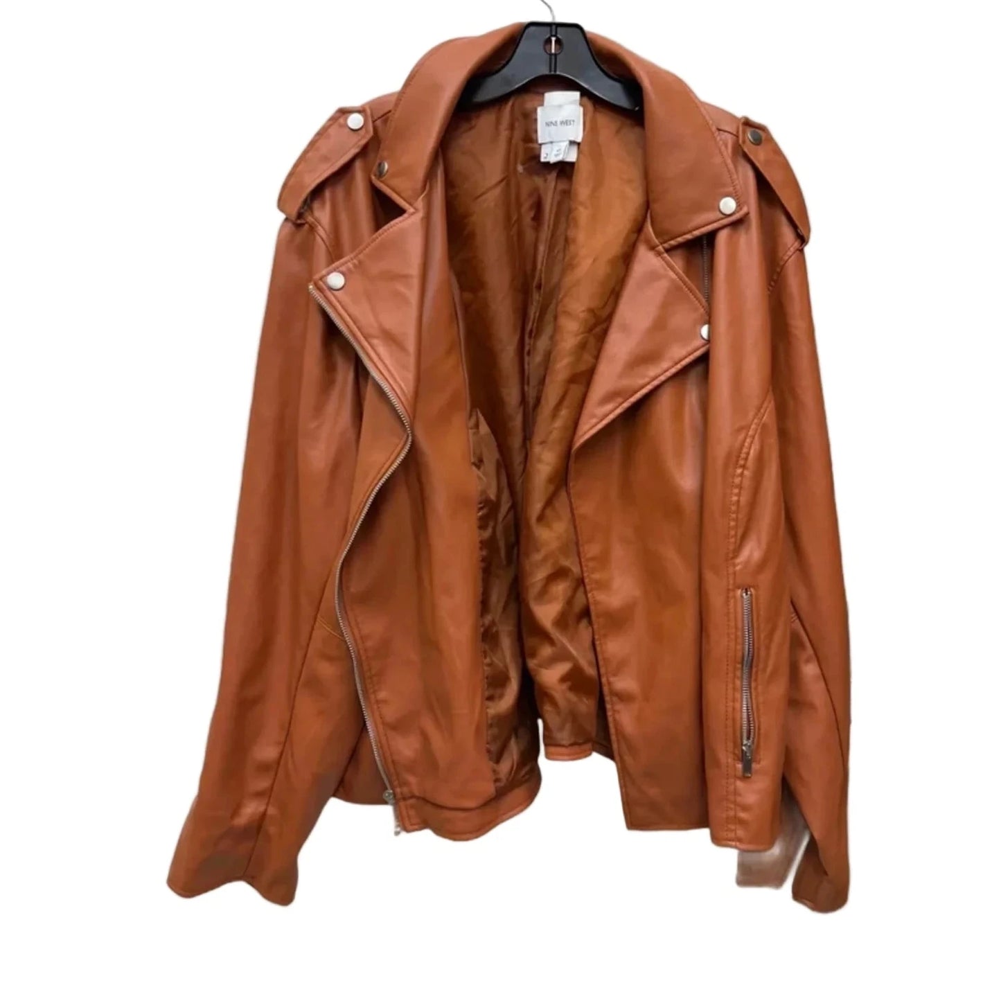 Jacket Moto By Nine West In Brown, Size: 4x