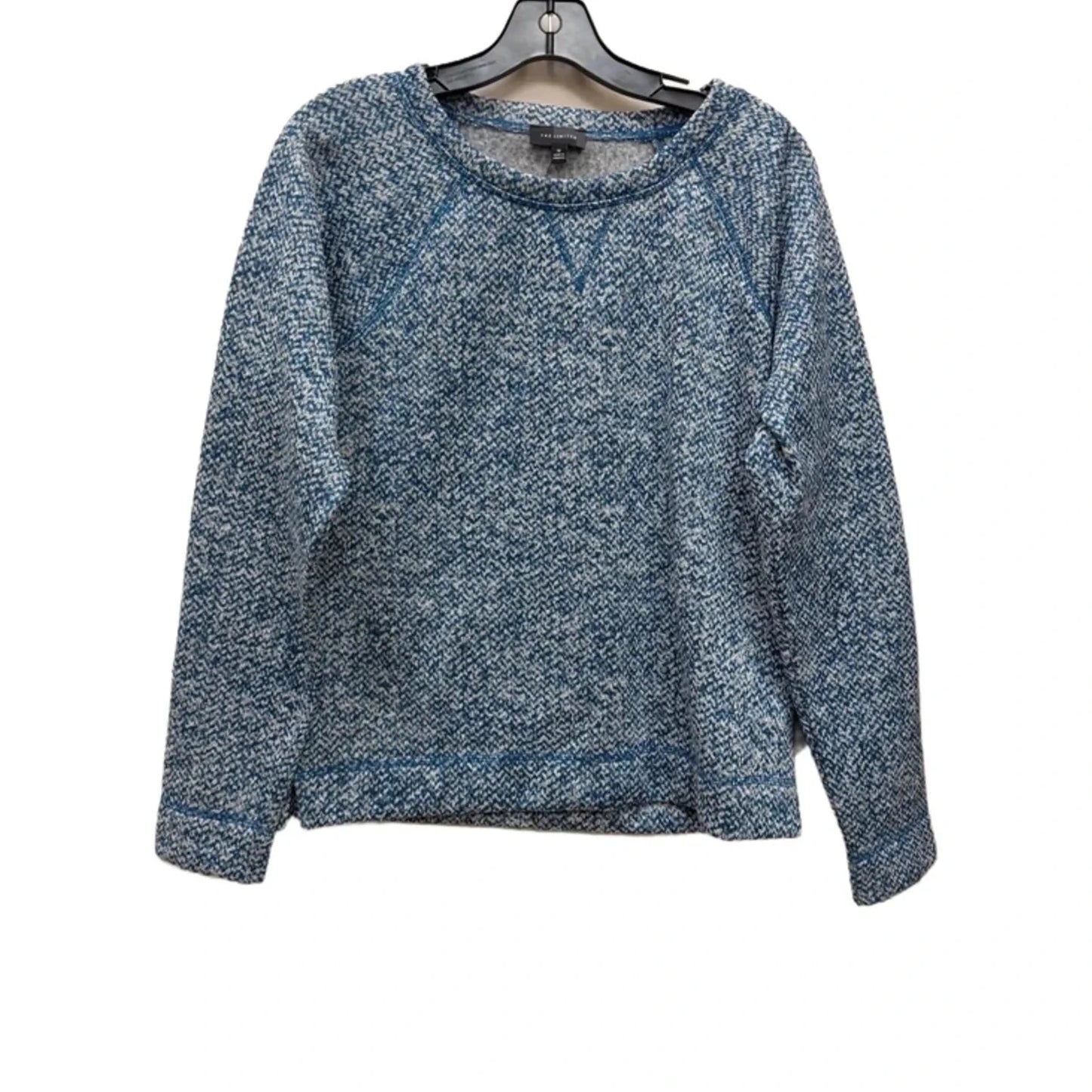 Sweatshirt Crewneck By Limited In Blue & White, Size: M